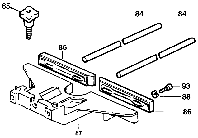 Default Diagram and Parts List for 40912 Type 1 Black and Decker Table Saw Accessories